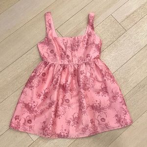 Forever 21 pink floral fit and flare dress size medium nwot